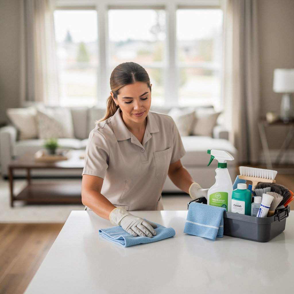 NU-TREND CLEAN professional house cleaning team providing detailed service in a Lake Stevens, WA home